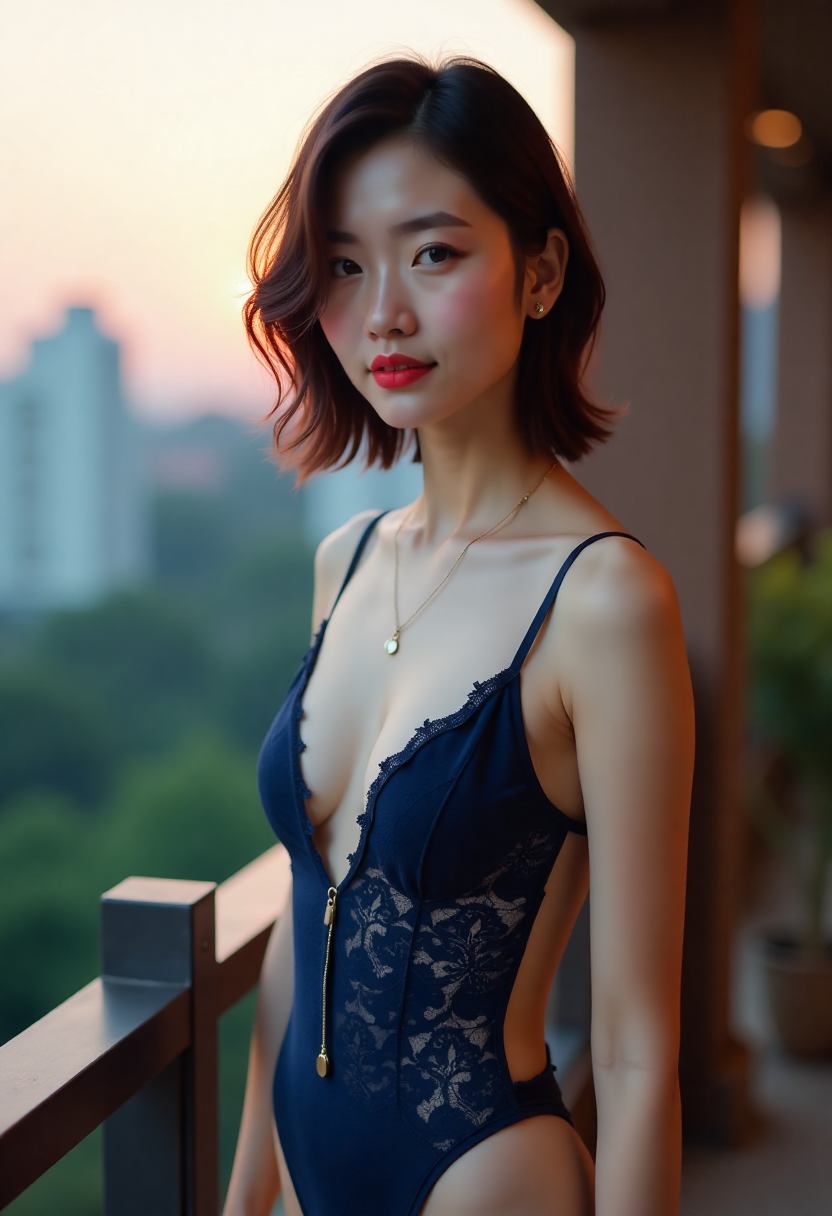 光影中的发丝